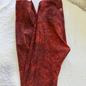 lululemon athletica Kids Marbled Red Leggings